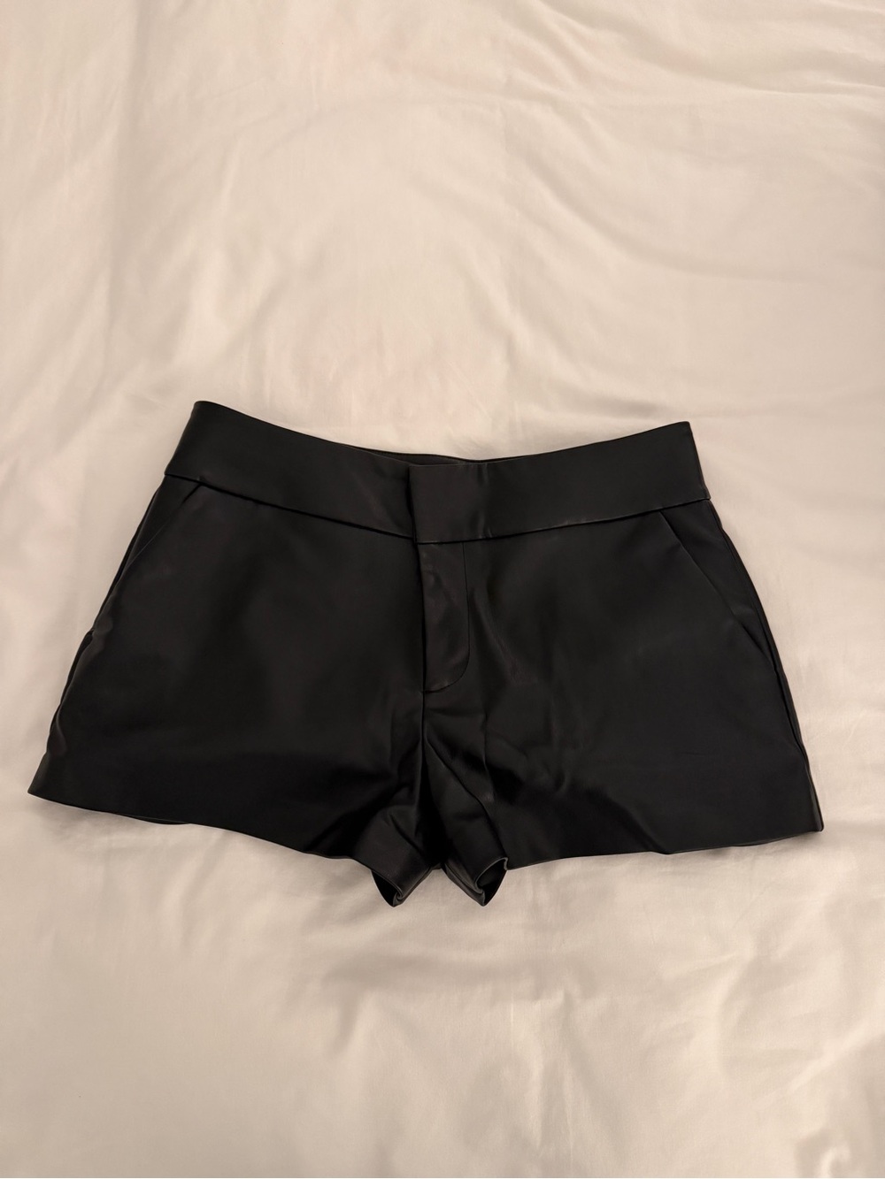 Zara High-Waist Black Tailored Dress Shorts
